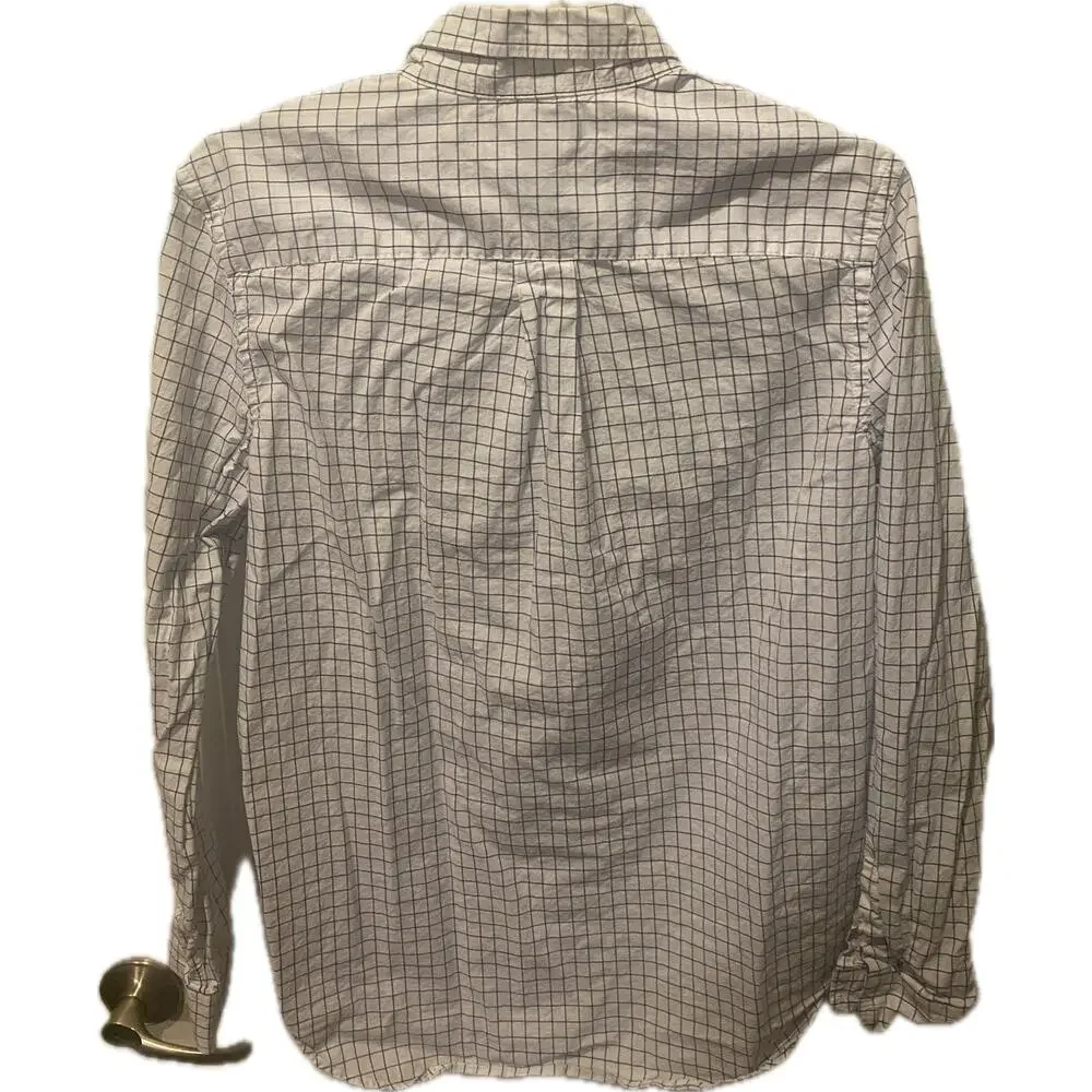 Ralph Lauren Boys XL 18-20 Button Down Shirt White Purple Tattersall Check Polo